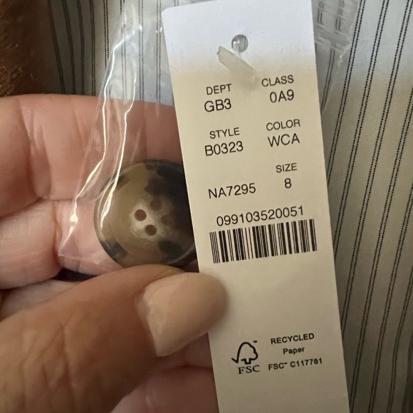 J. Crew Regent blazer in wool flannel, camel brown beige size 8 NWT - Picture 9 of 9